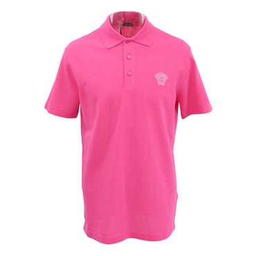 Men Polos - Fuchsia+Silver