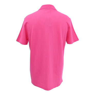 Men Polos - Fuchsia+Silver