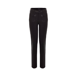 Women Sustainable Leather Skinny Pants - Black