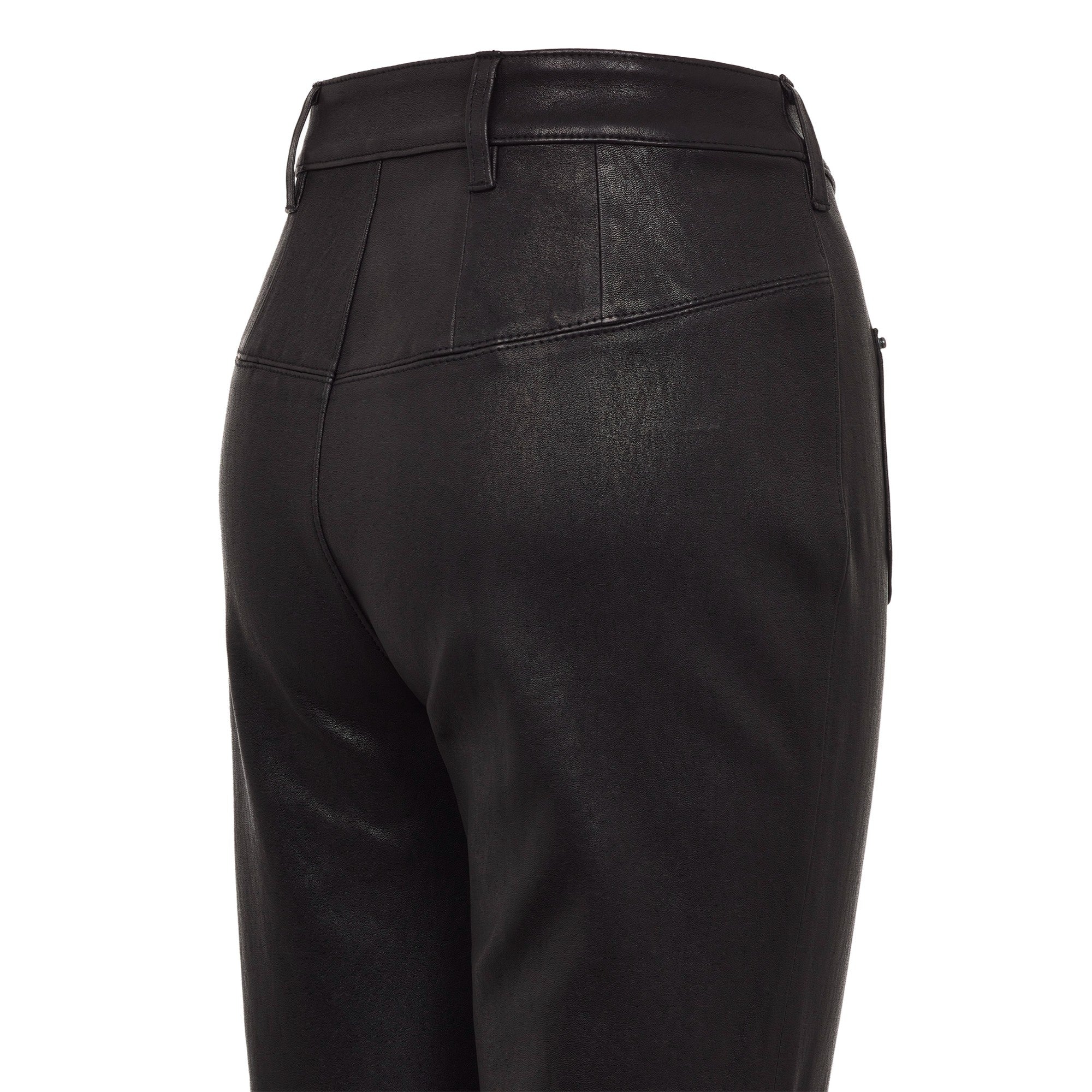 Women Sustainable Leather Skinny Pants - Black