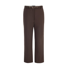 Women Tailored Skinny Cropped Pants - Brown