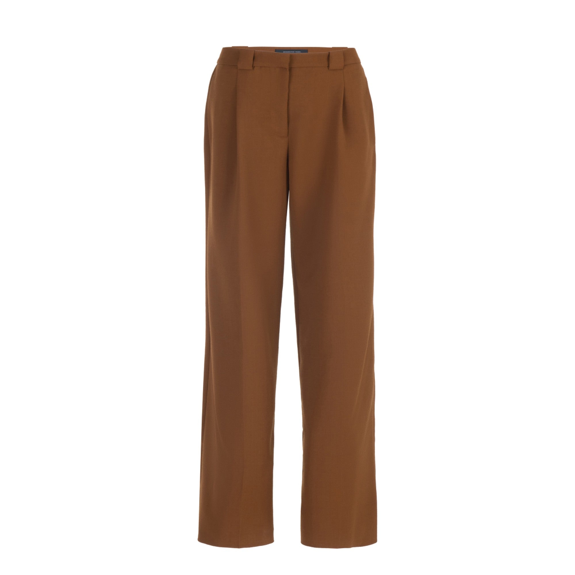 Women Heavier Tailored Wide Leg Pants - Rusty