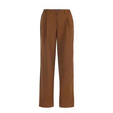 Women Heavier Tailored Wide Leg Pants - Rusty