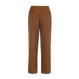 Women Heavier Tailored Wide Leg Pants - Rusty