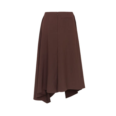 Women Belted Skirt - Brown