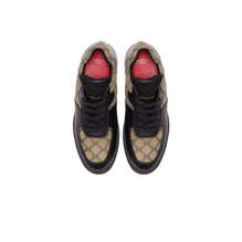 Women Sneakers Mix Material Lattice - Black