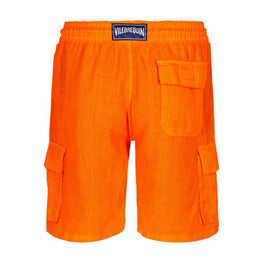 Orange Men Baie Long Shorts