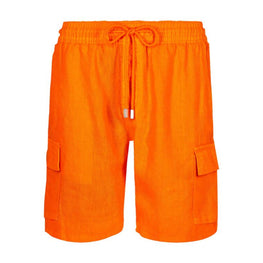 Orange Men Baie Long Shorts