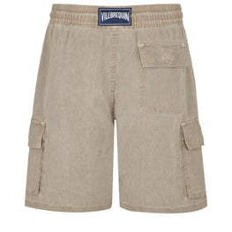 Beige Men Baie Long Shorts