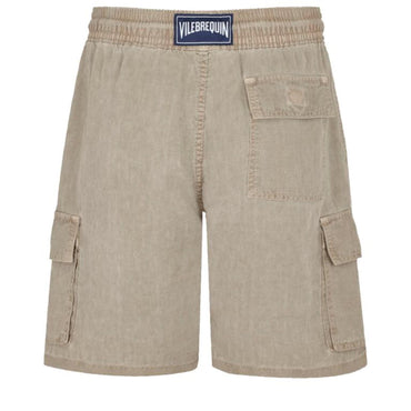 Beige Men Baie Long Shorts