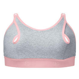 Bravado Designs Clip and Pump Hands-Free Nursing Bra Accessory - Dove Heather with Dusted Peony