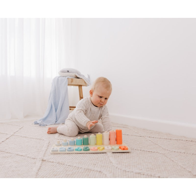 Bubble Wooden Numbers & Blocks Counting Set