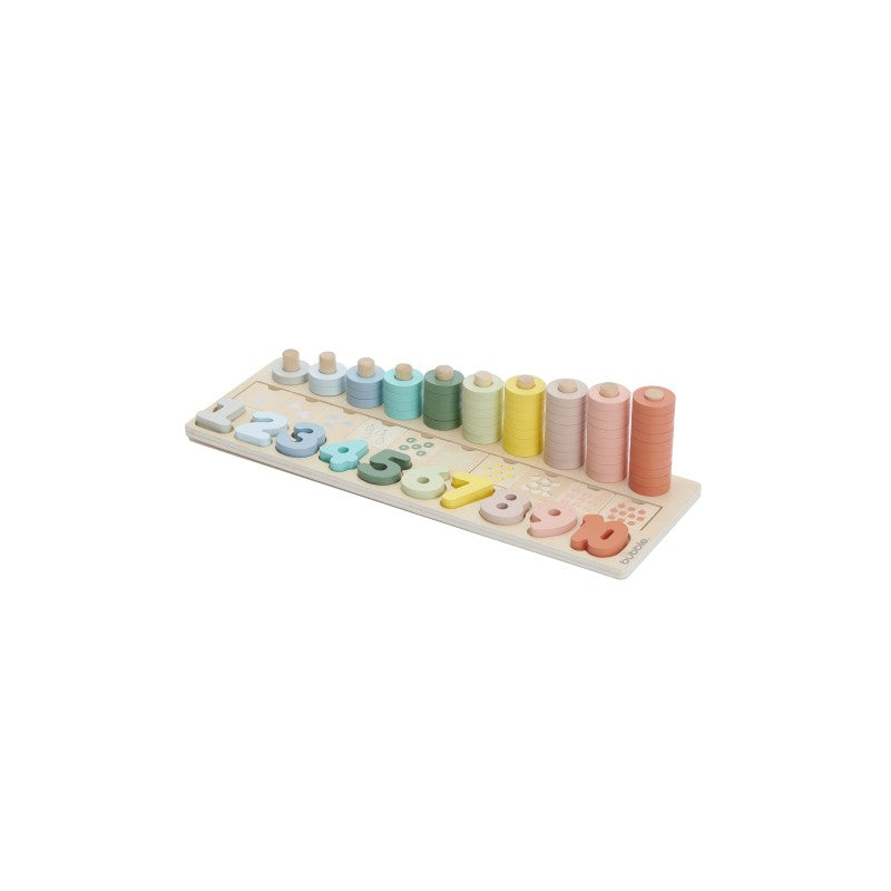 Bubble Wooden Numbers & Blocks Counting Set