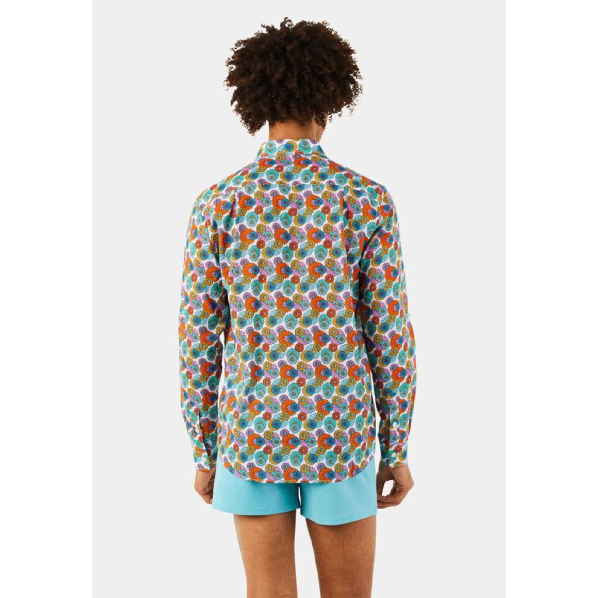 Multicolor Family Print Marguerite Unisex Caracal Shirt