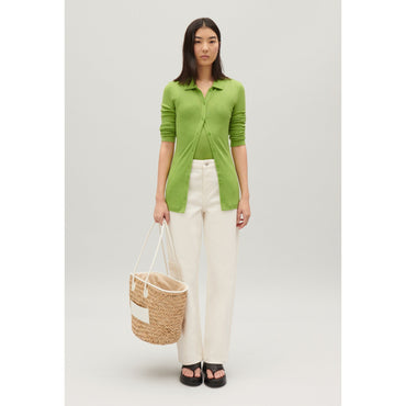 Women Wool Shirt - Matcha