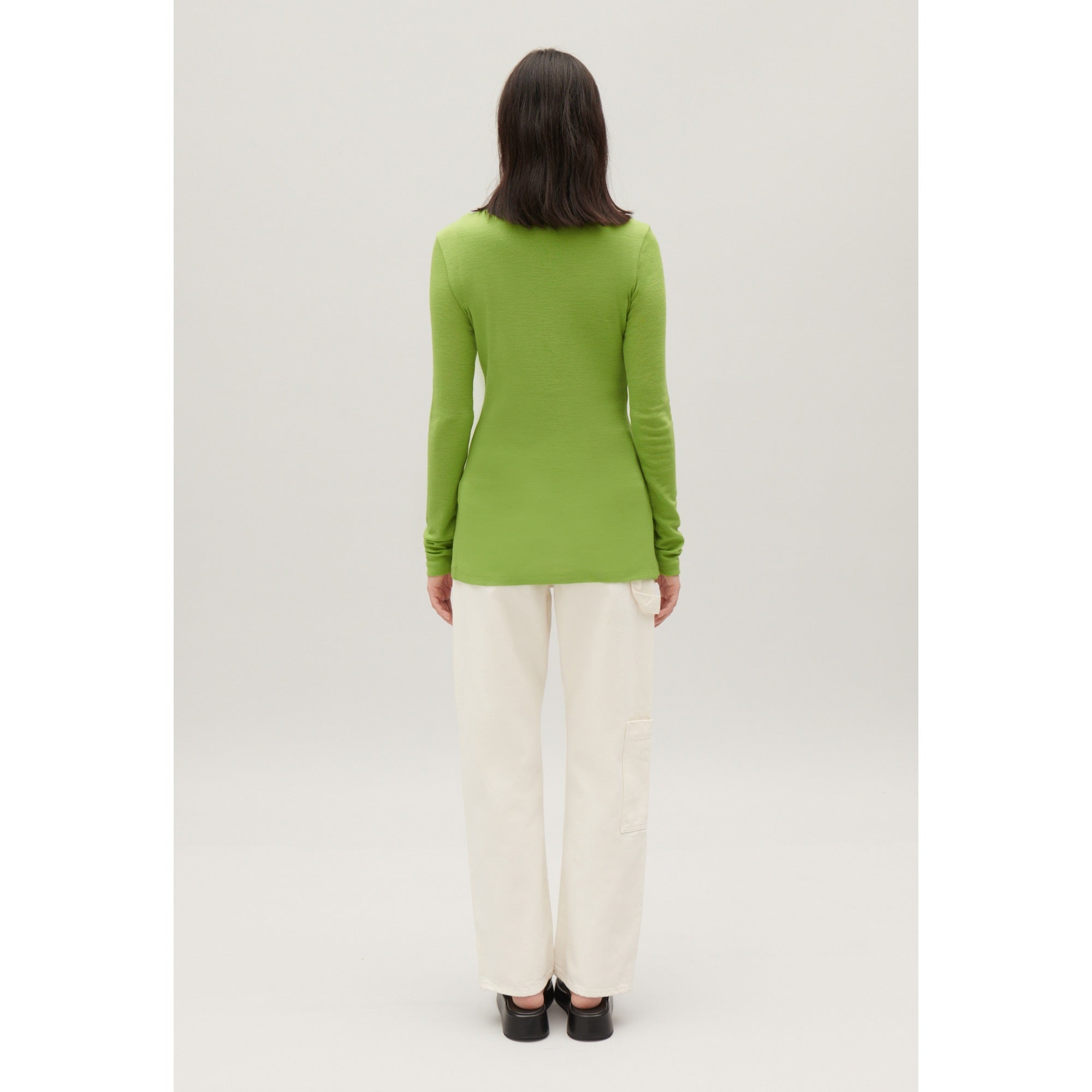 Women Wool Shirt - Matcha