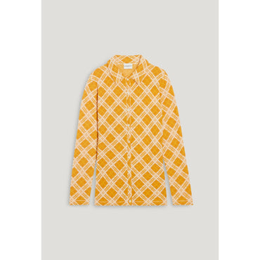 Women Yellow Checked Cardigan - Multicolored