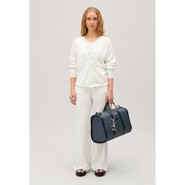 Women Fine Knit Cardigan - Ecru
