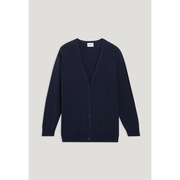 Women Fine Knit Cardigan - Navy