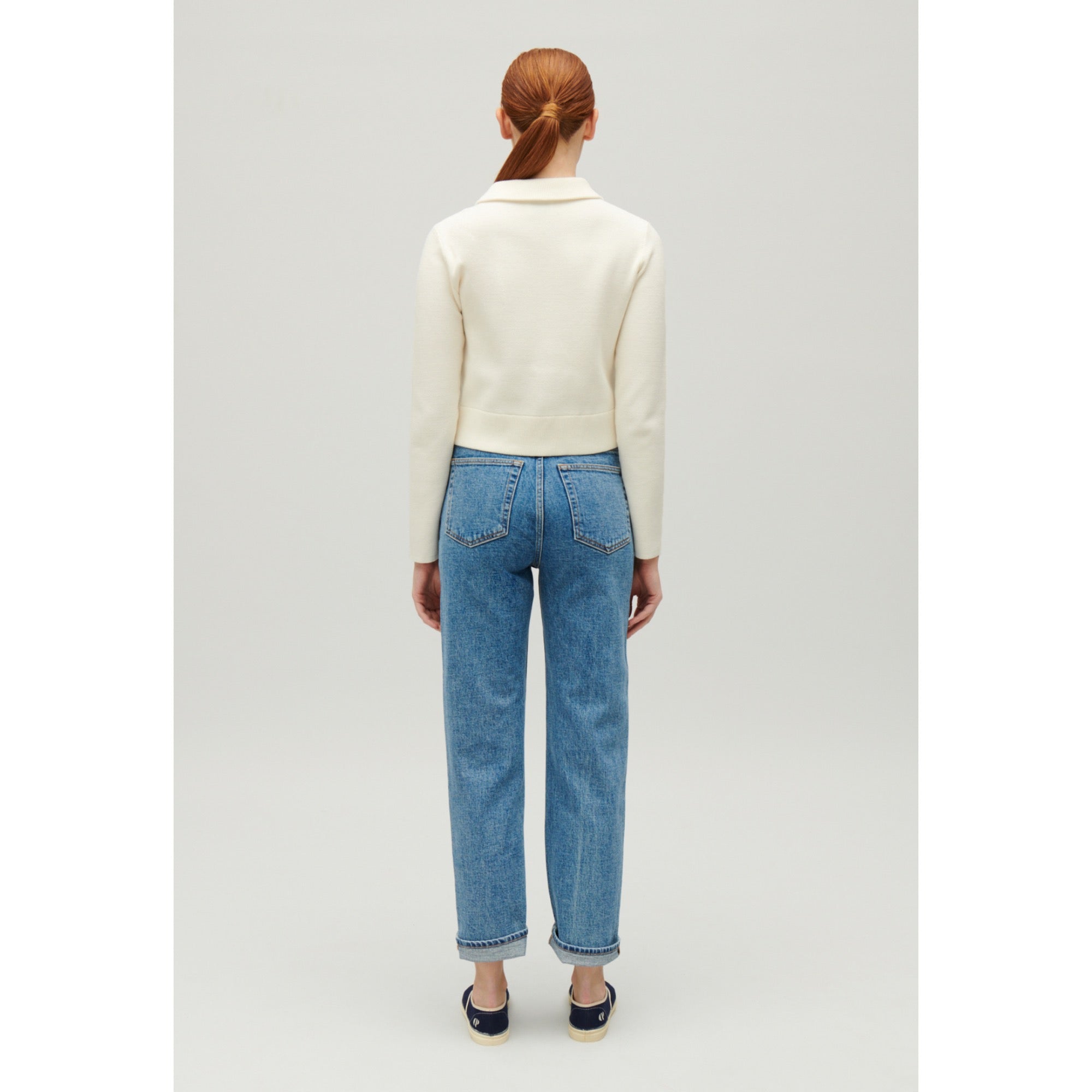 Women Knitted Cardigan - Ecru