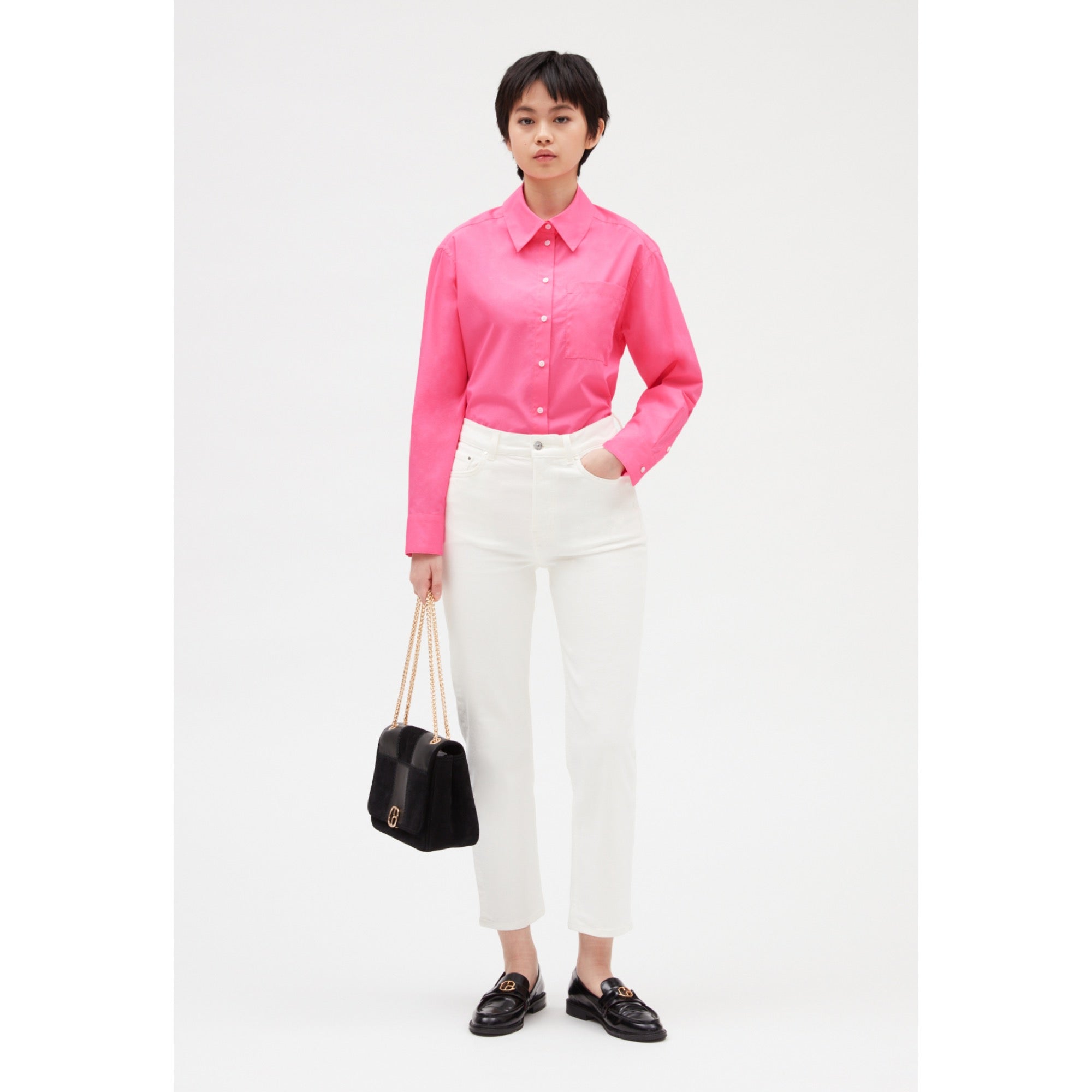 Women Cotton Shirt - Bubble Gum