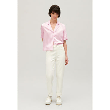 Women Floaty Short-Sleeved Shirt - Blush