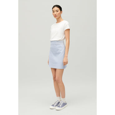 Women Short High-Waisted Skirt - Sky Blue