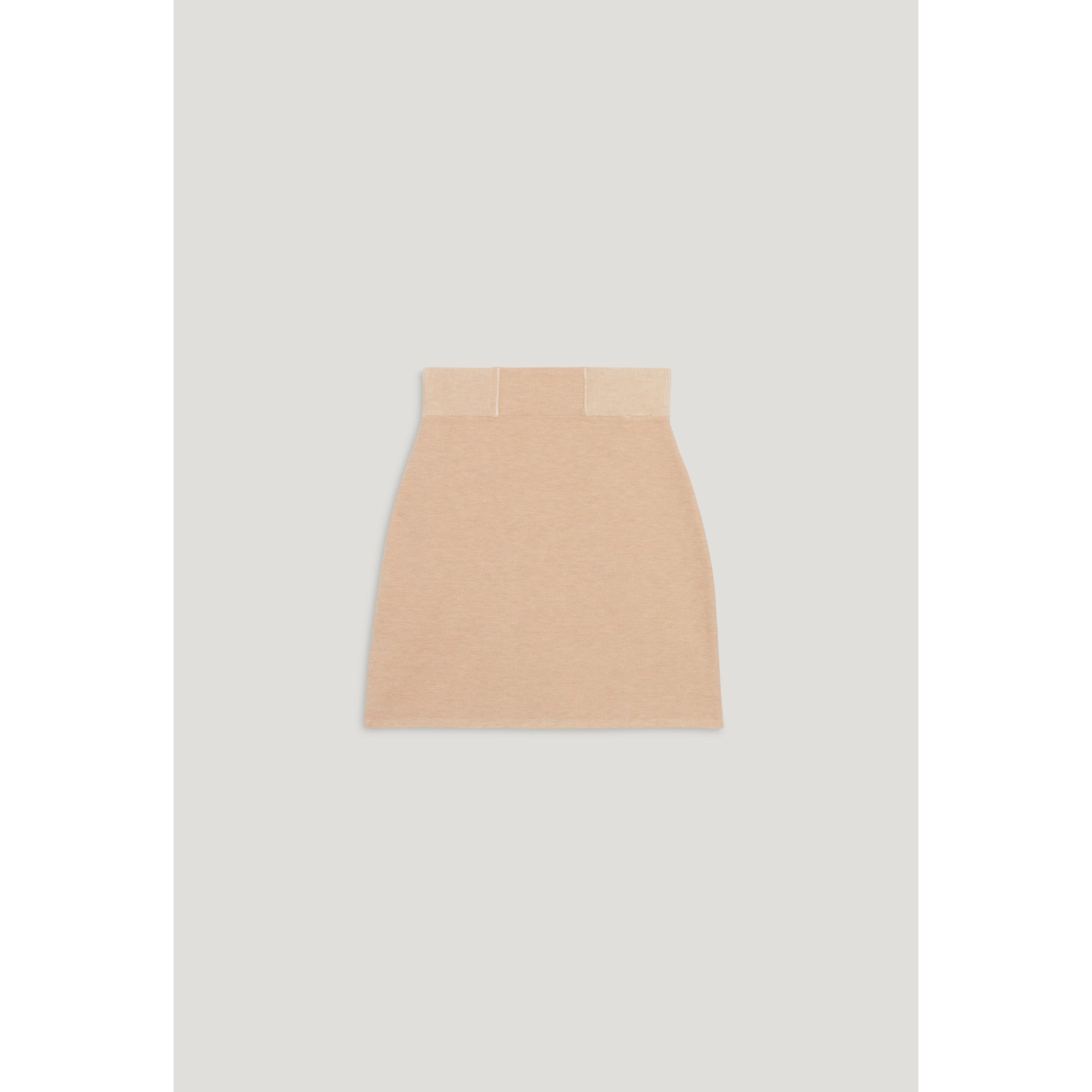 Women Short High-Waisted Skirt - Beige