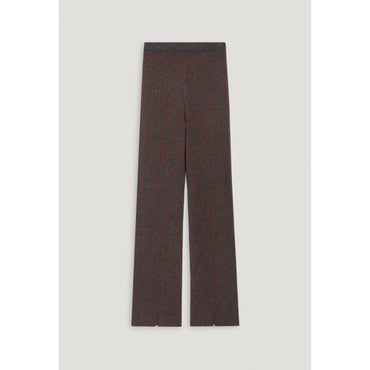 Women Stripy Knit Trousers- Dual-Color