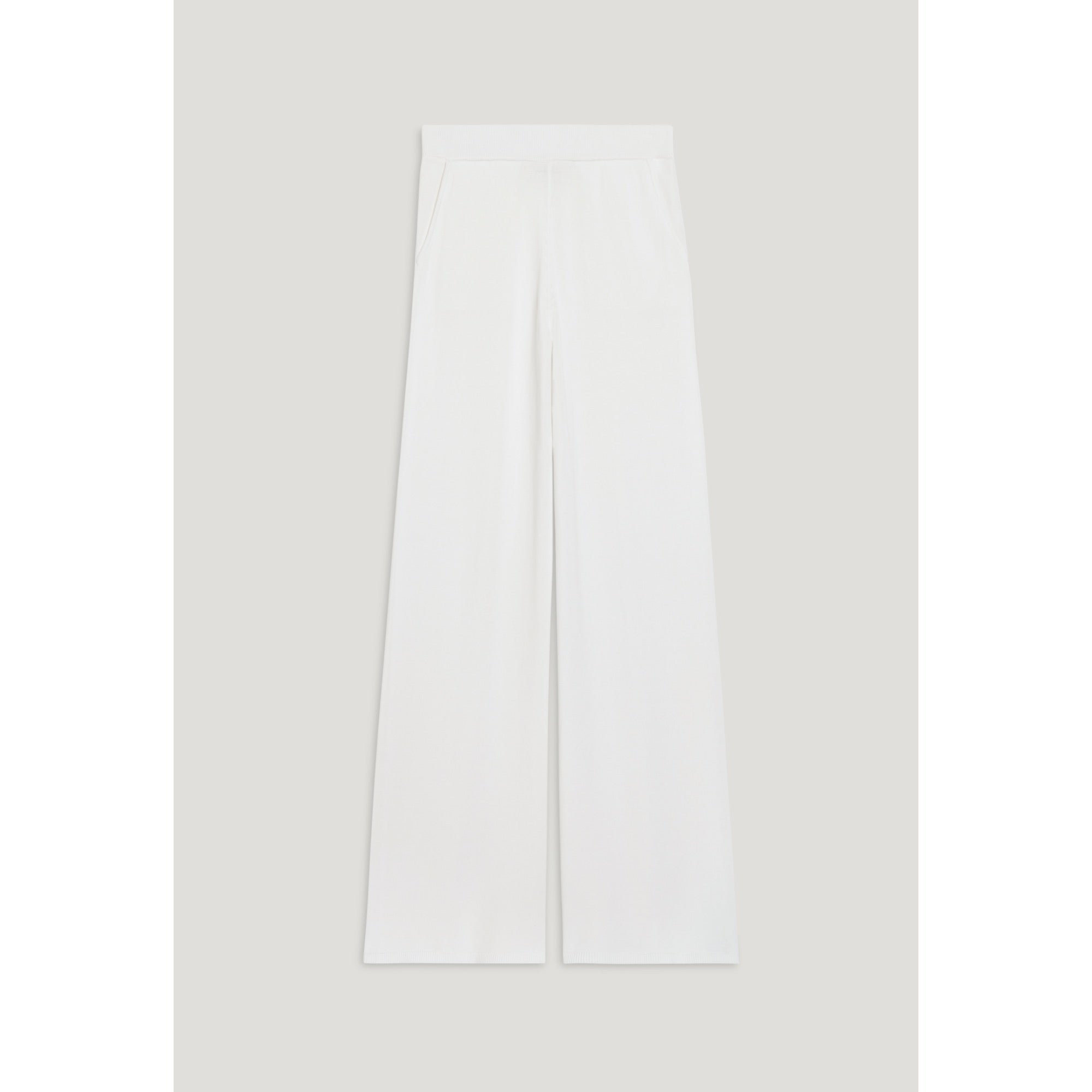 Women Floaty Knit Trousers - Ecru
