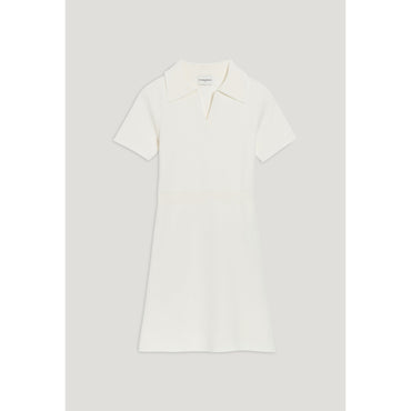 Women Knitted Short Dress - Ecru