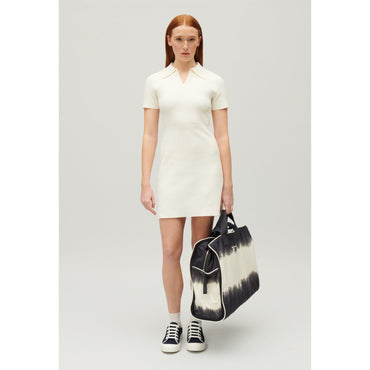 Women Knitted Short Dress - Ecru