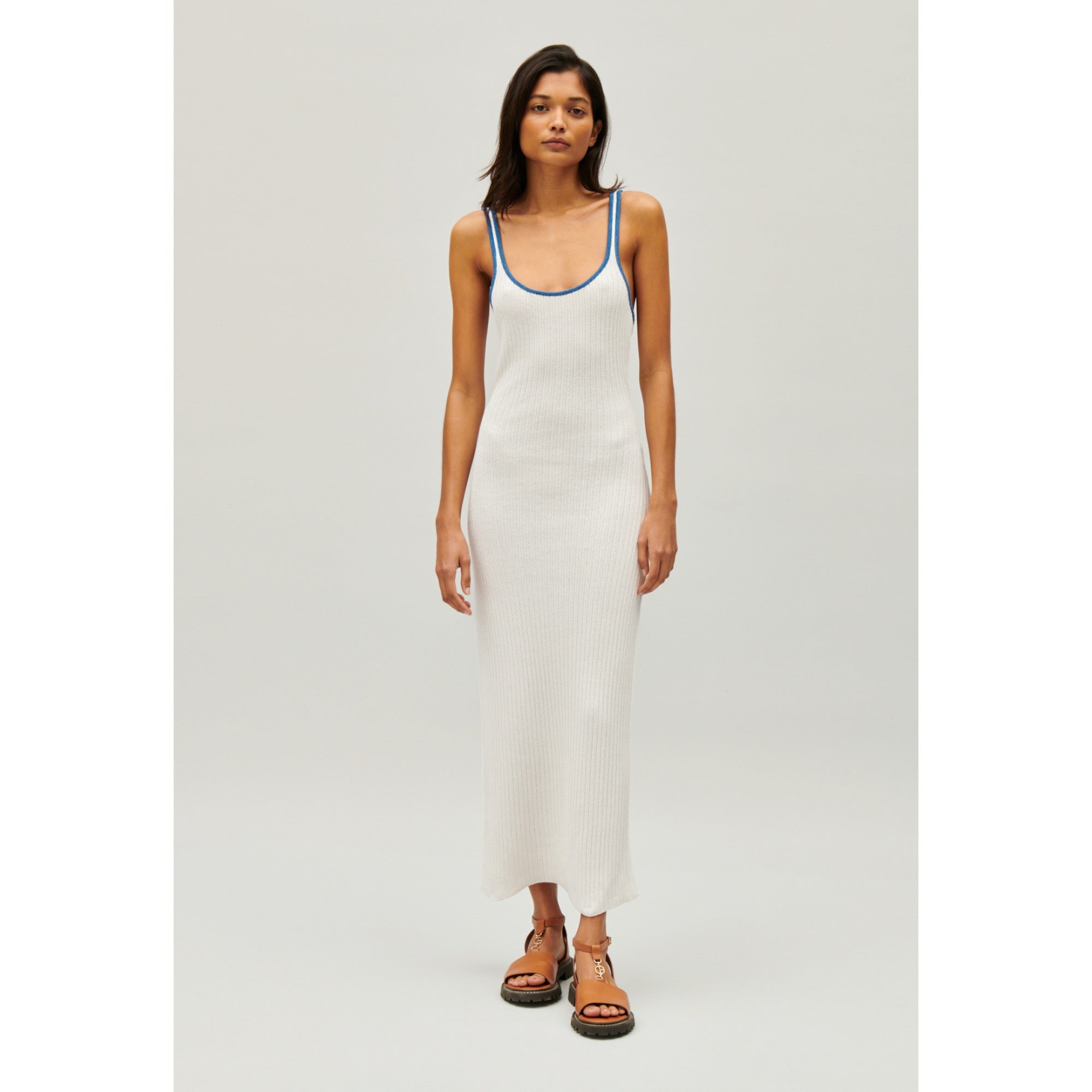 Women Cream Crochet Maxi Dress - Ecru
