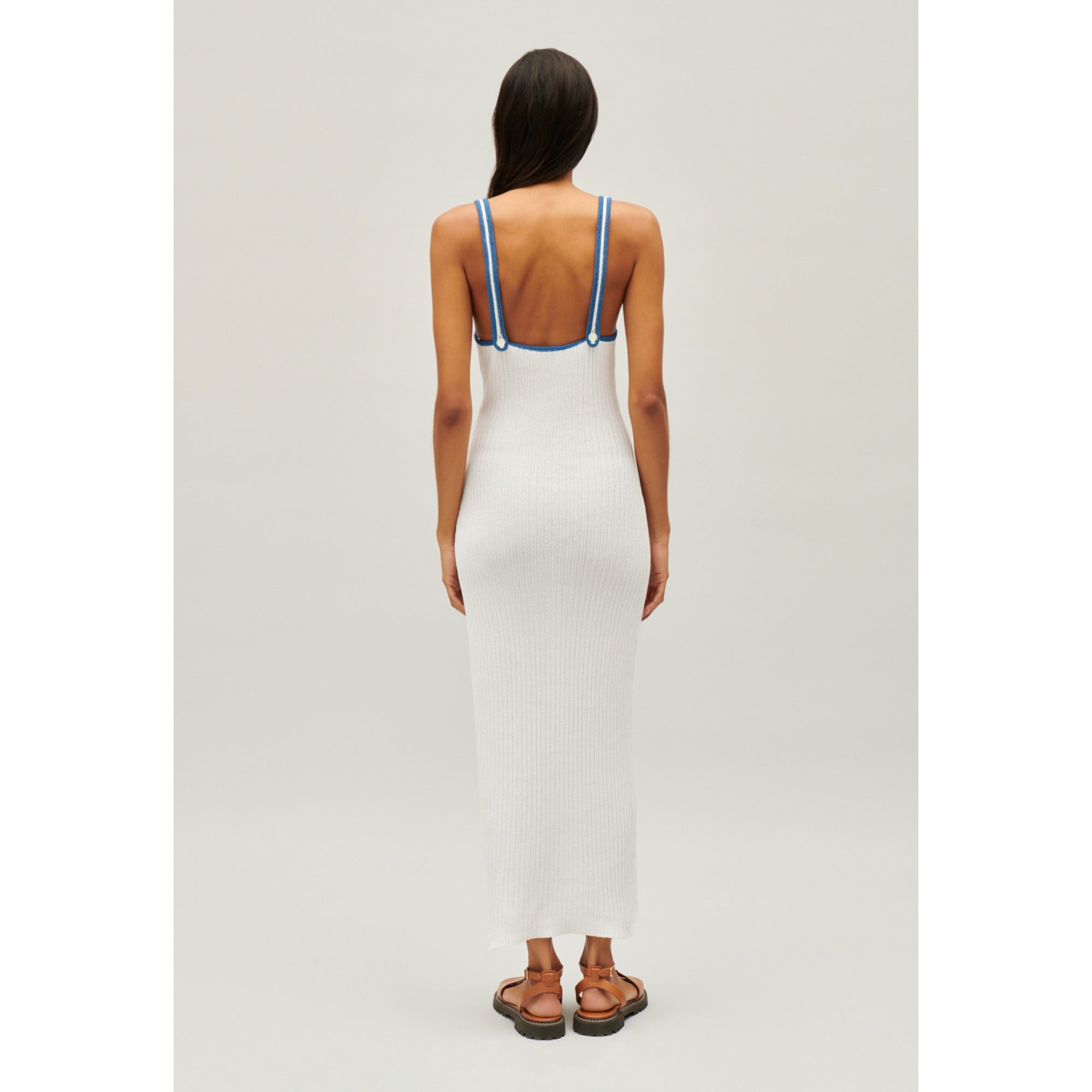 Women Cream Crochet Maxi Dress - Ecru