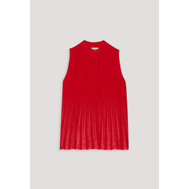Women Sleeveless, Floaty Top - Red