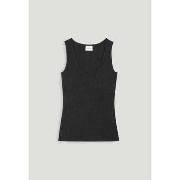 Women Wool Vest Top - Navy