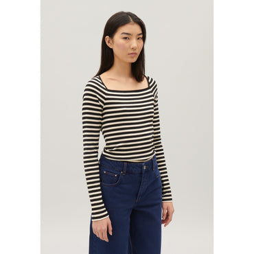 Women Striped T-Shirt - Dual-Color