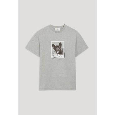 Women Jean Toto Print T-Shirt - Mottled Grey