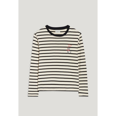 Women Two-Tone Jean Toto Breton T-Shirt - Dual-Color