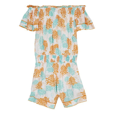 Orange Print Mother/Daughter Poupette Women Camille Playsuits