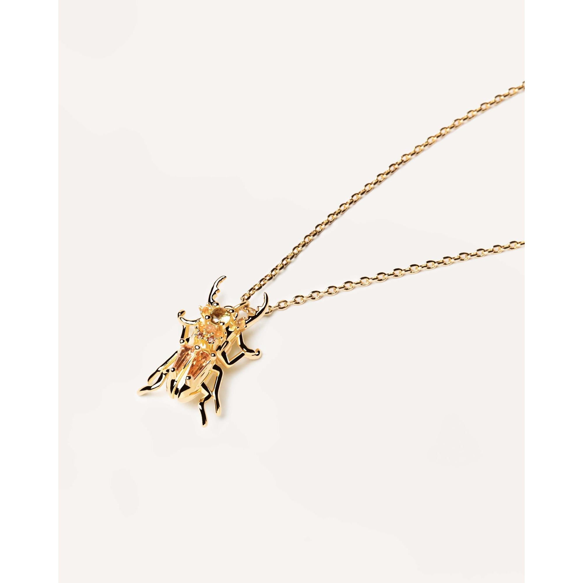 Courage Beetle Amulet Necklace