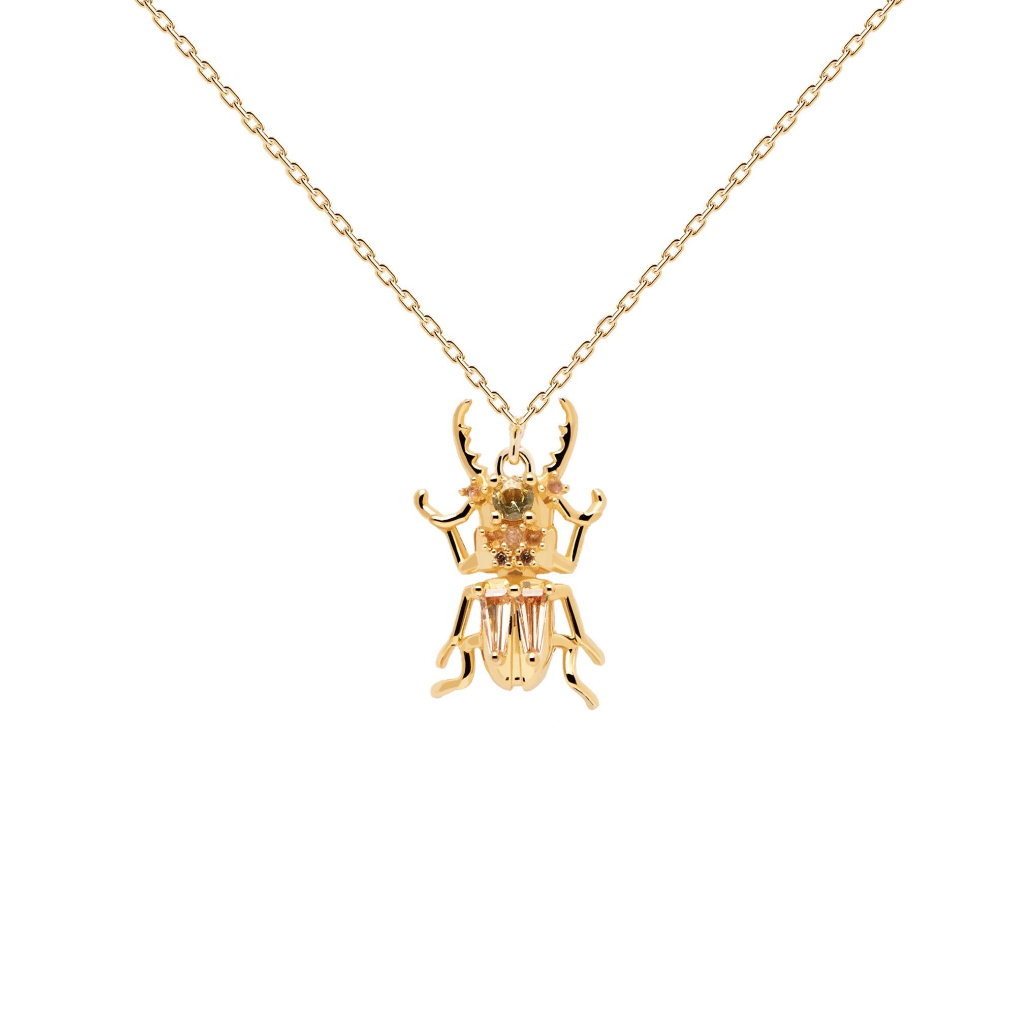 Courage Beetle Amulet Necklace