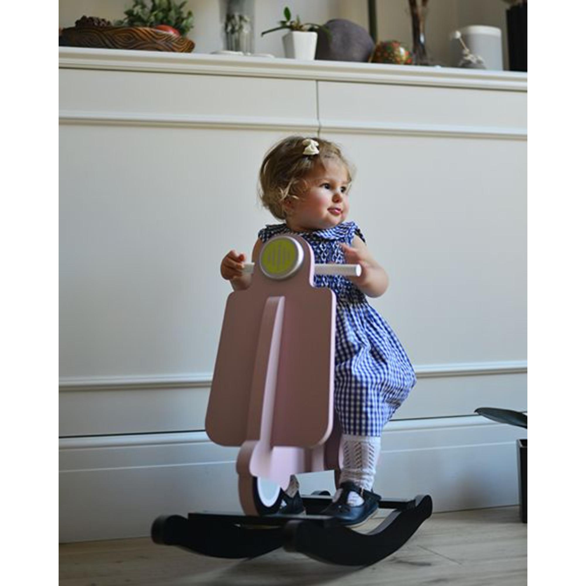 [Possible Packaging Imperfection] Childhome Rocking Scooter - Pink/Black
