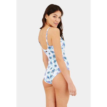 Blue Print Mother/Daughter Flash Flowers Women Feria Swimsuit