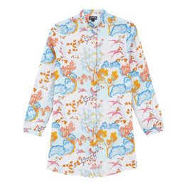 Multicolor Print Mother/Daughter Peace Tree Women Franche Dresses Shirt