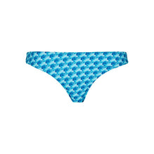 Blue Family Print Micro Waves Women Frise Swimsuit