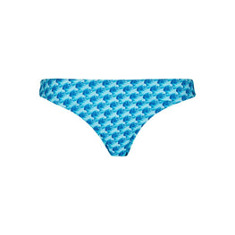 Blue Family Print Micro Waves Women Frise Swimsuit