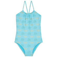 Blue Print Mother/Daughter Irid.Flower Girl Gazette Swimsuit