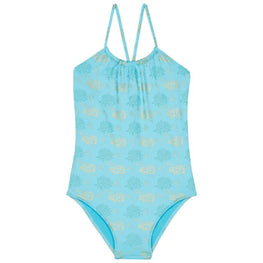 Blue Print Mother/Daughter Irid.Flower Girl Gazette Swimsuit