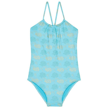 Blue Print Mother/Daughter Irid.Flower Girl Gazette Swimsuit